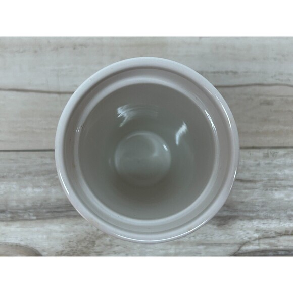 2012 Starbucks Quilted White Porcelain Coffee Travel Mug 10 Fl Oz With Lid - Picture 8 of 11